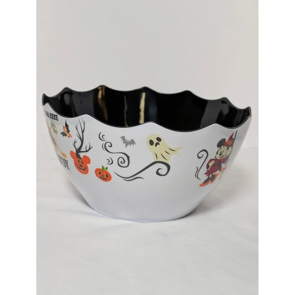 Disney Halloween Trick or Treat Time Mickey Minnie Donald D. Melamine Candy Bowl